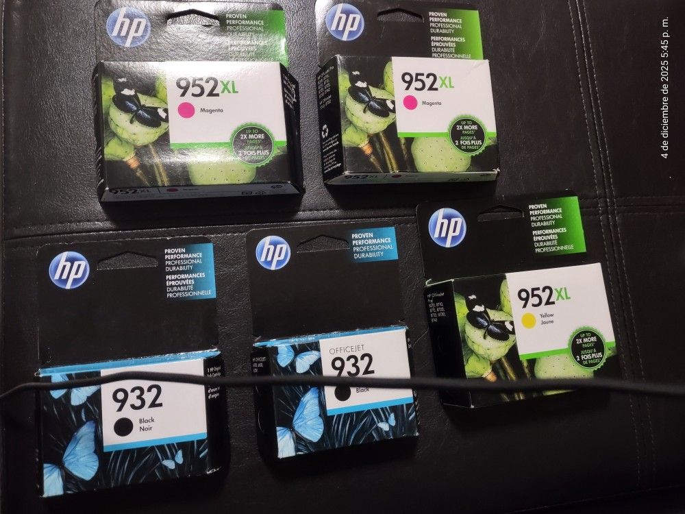 If you see the ad, it's available... 5 HP printer ink cartridges, all for $45