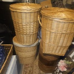 WICKER AND  METAL BASKETS $10 TO $20