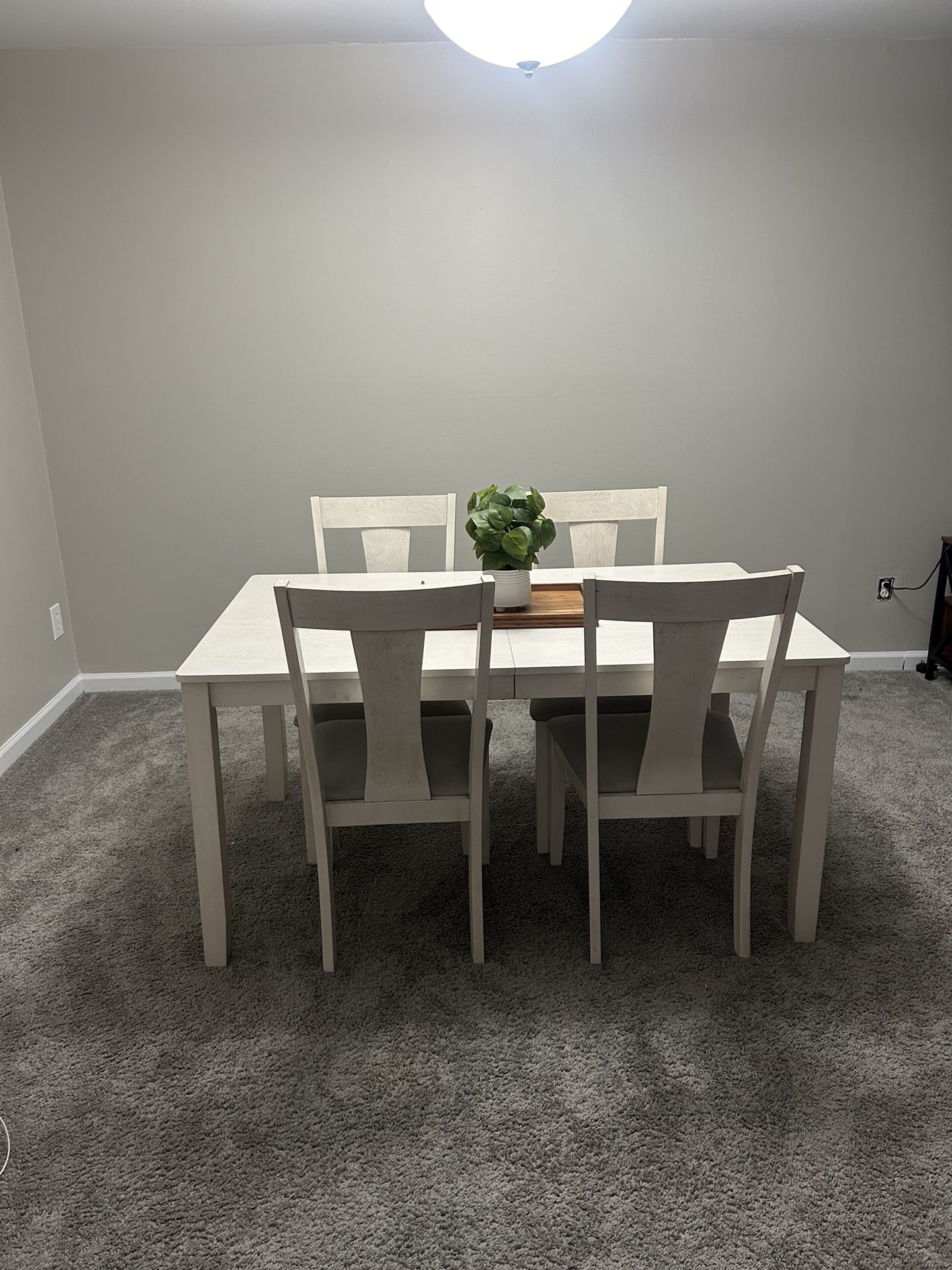 Cream Rustic Dining Room Table
