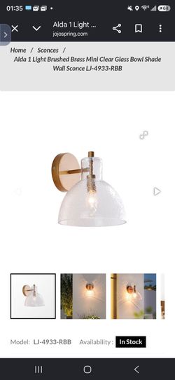 Mini clear glass bowl sconce