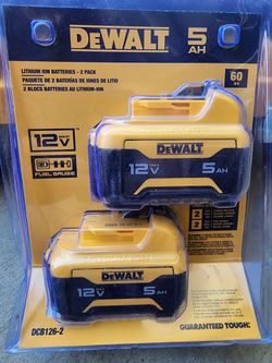 Dewalt Batteries 12v with 5AH
