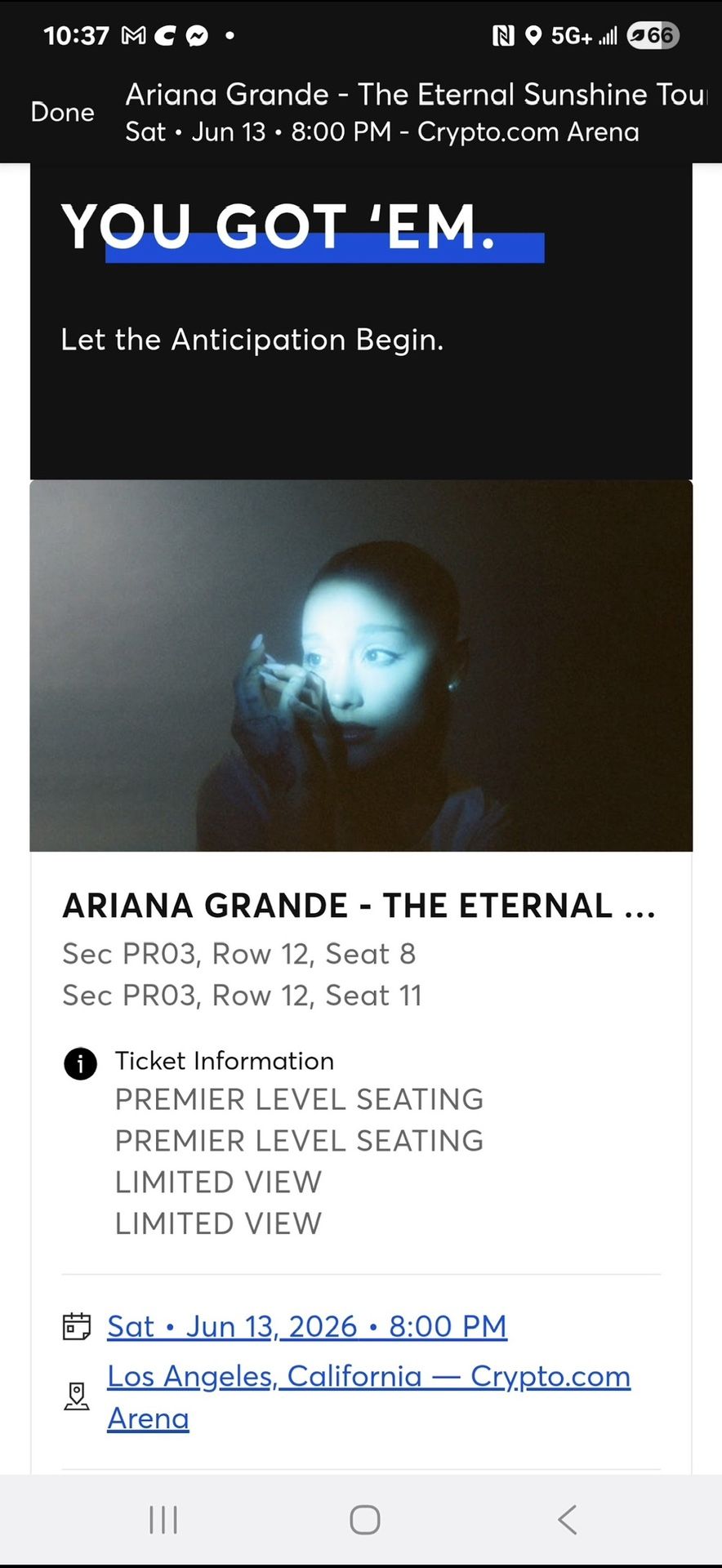 Ariana Grande LA Night 1 June 13th