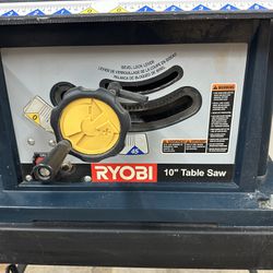 Ryobi 10” Table Saw With Stand And Extra Blades
