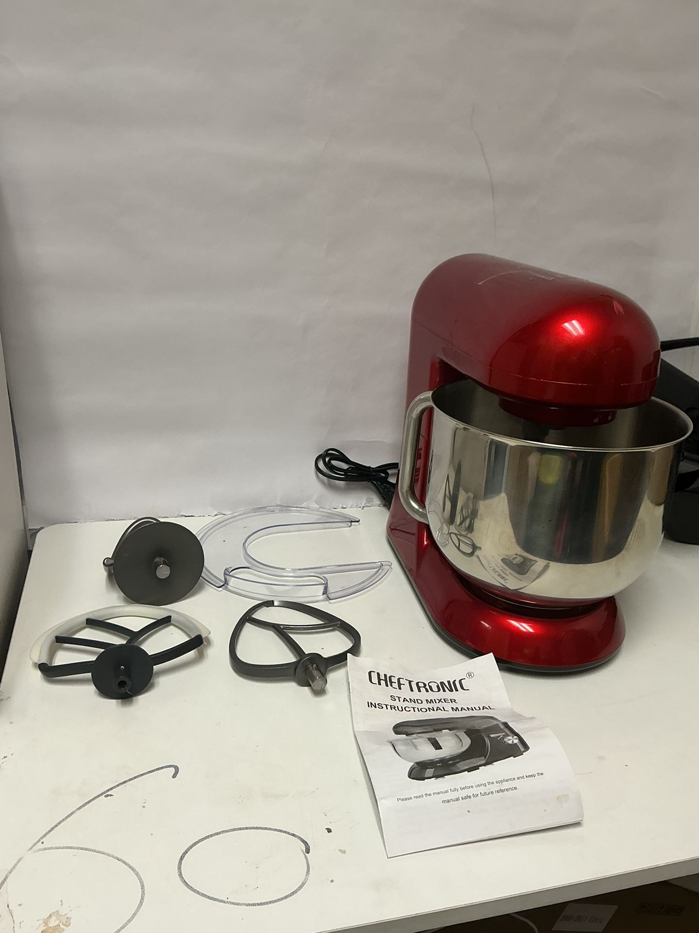 KITCHEN MOVE Multifunction Pastry Mixer 1500W Bowl 5.5 L DALLAS, Steel Red