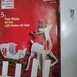 Holiday Reindeer and Sleigh