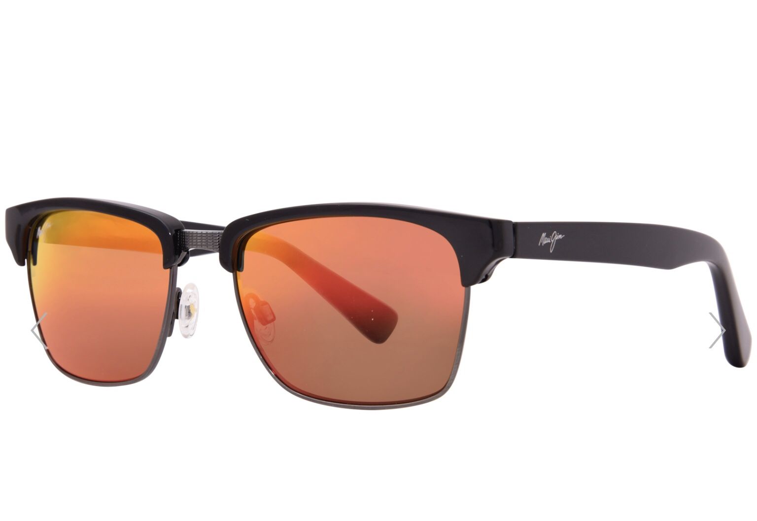 Maui Jim Sunglasses / Kawika MJ-257-17c / Blk/ pewter W/ Hawaii Lava Mirrored Lenses