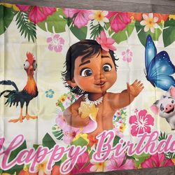 Baby Moana Backdrop 5x3ft