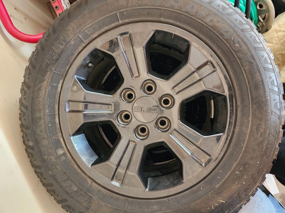 GMC Factory Wheels On All Terrain Tires (4) 18 Inch