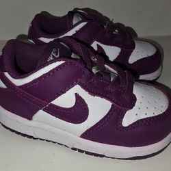 Nike Dunk Low Viotech Purple White FB9107-110 Shoes Baby Toddler Size 6C