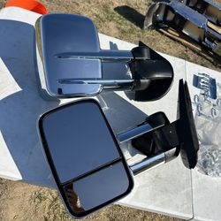 07-13 Manual Tow Mirrors Chevy Silverado Gmc Sierra 