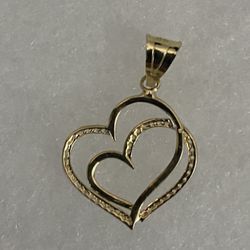 10k Real Gold Heart Pendant 