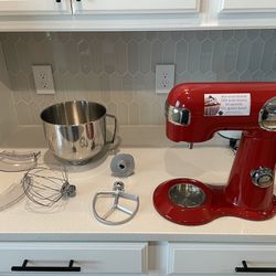 Red Cuisinart Stand Mixer