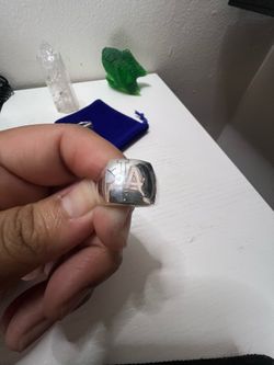 LA ring silver sz 10