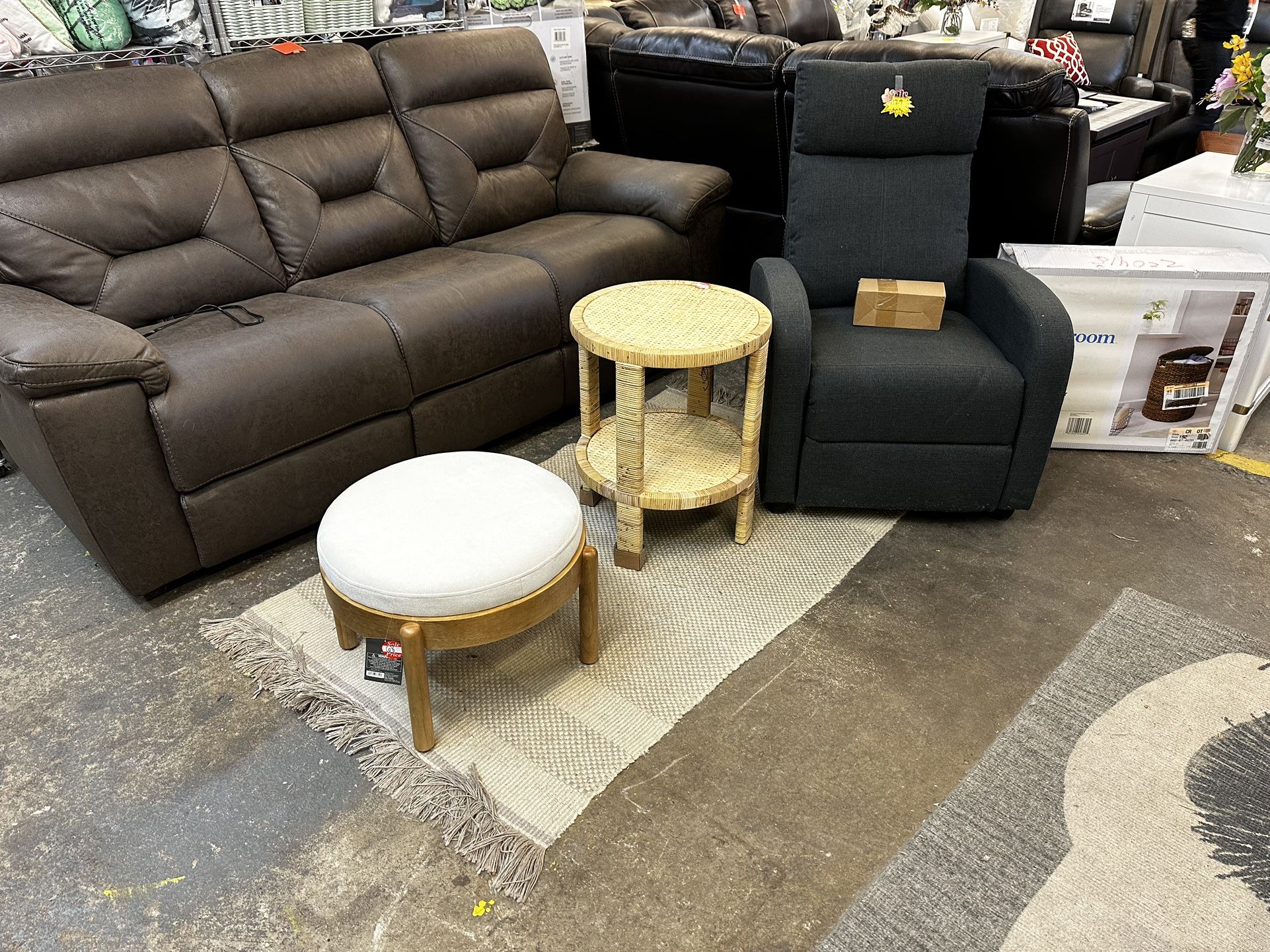 Brown Electric Sofa Recliner $900 Dark Grey Recliner With Massager $129