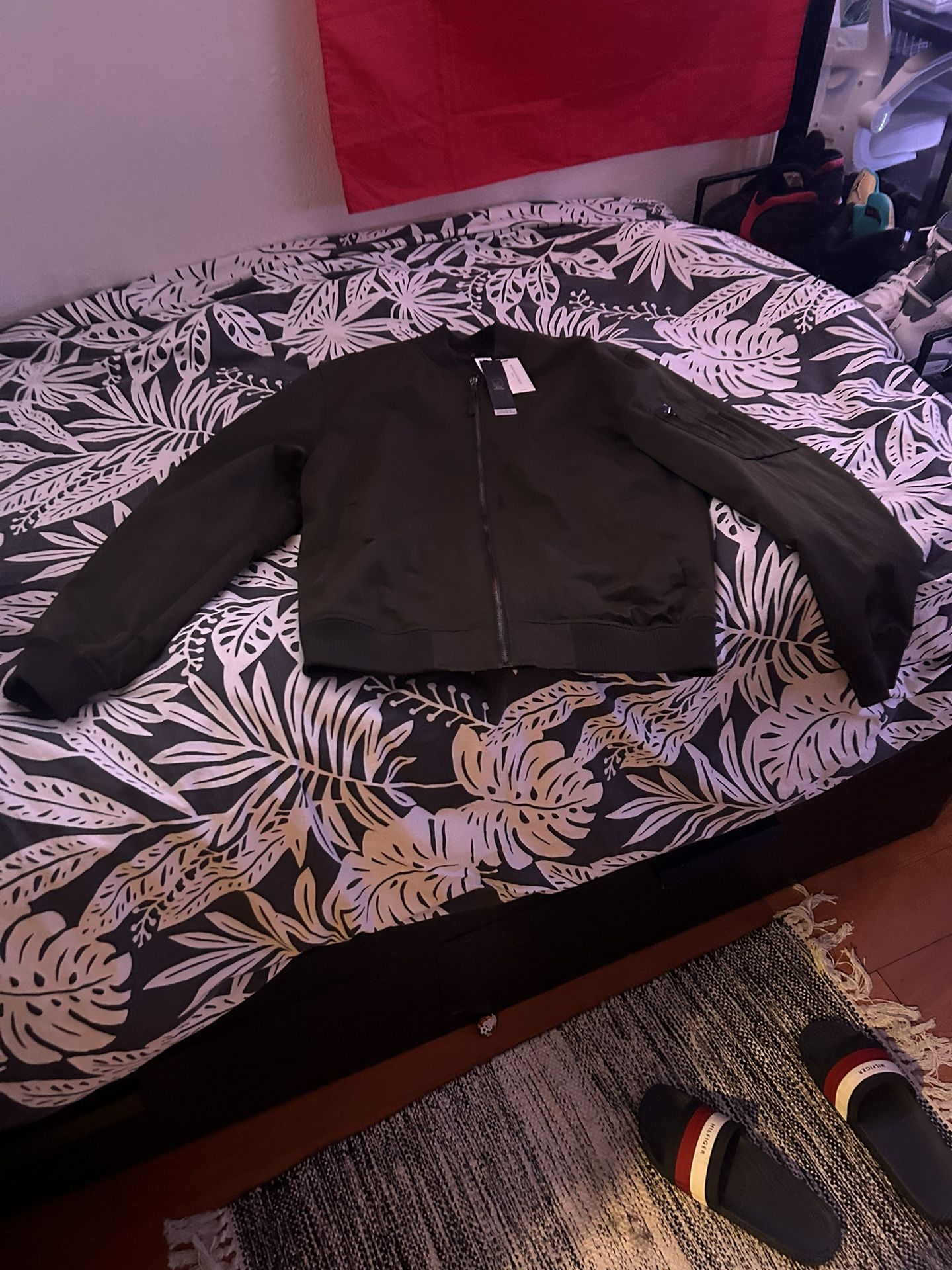 Banana Republic Mens Green Water Resistant Jacket