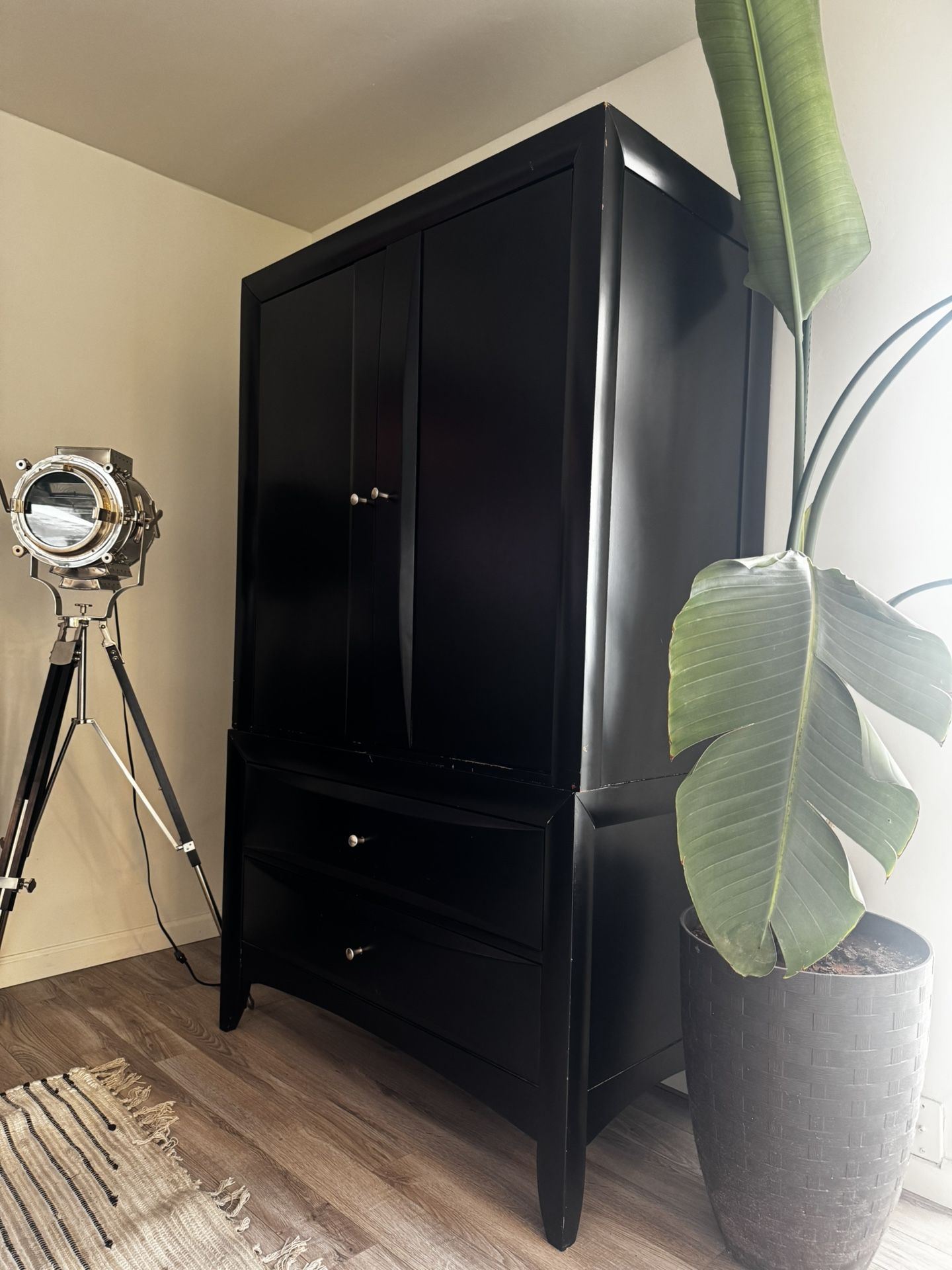 Black armoire
