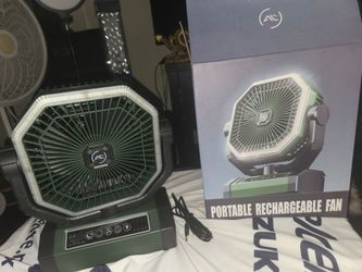 Ventilador recargable y luz giratorio