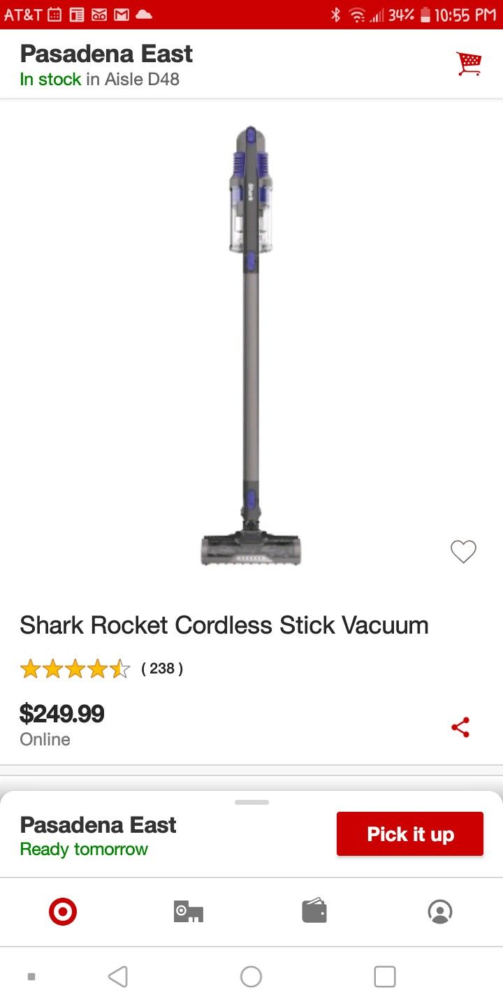 Shark - Rocket IX141 Cordless Pet Stick Vacuum - Blue Iris