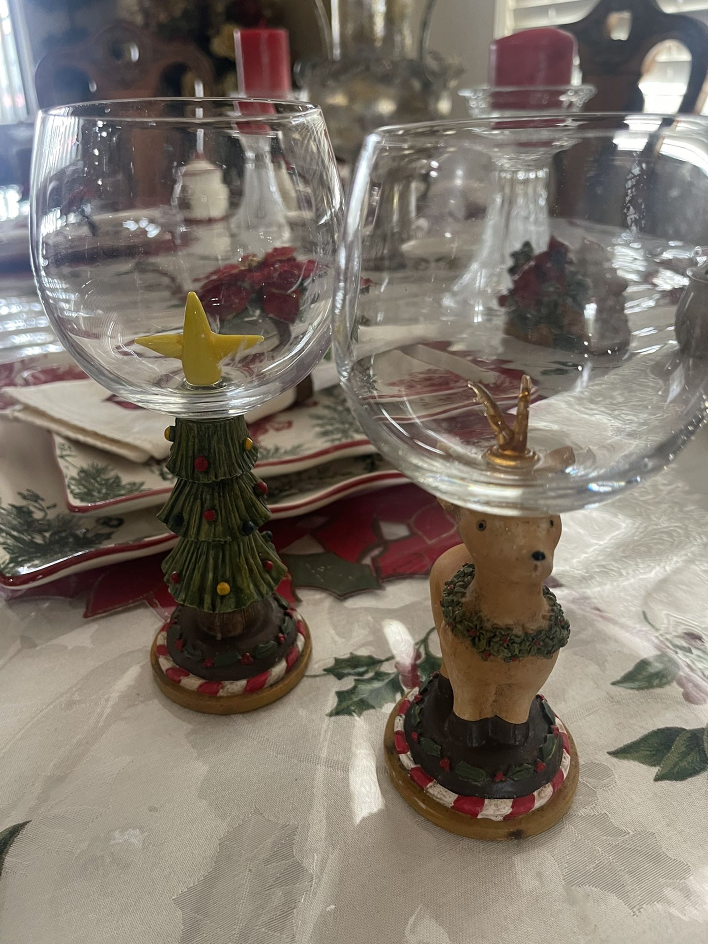 Christmas Wine Glass