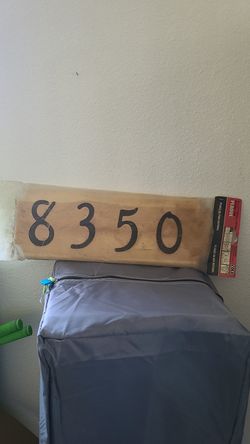Wooden address plaque
