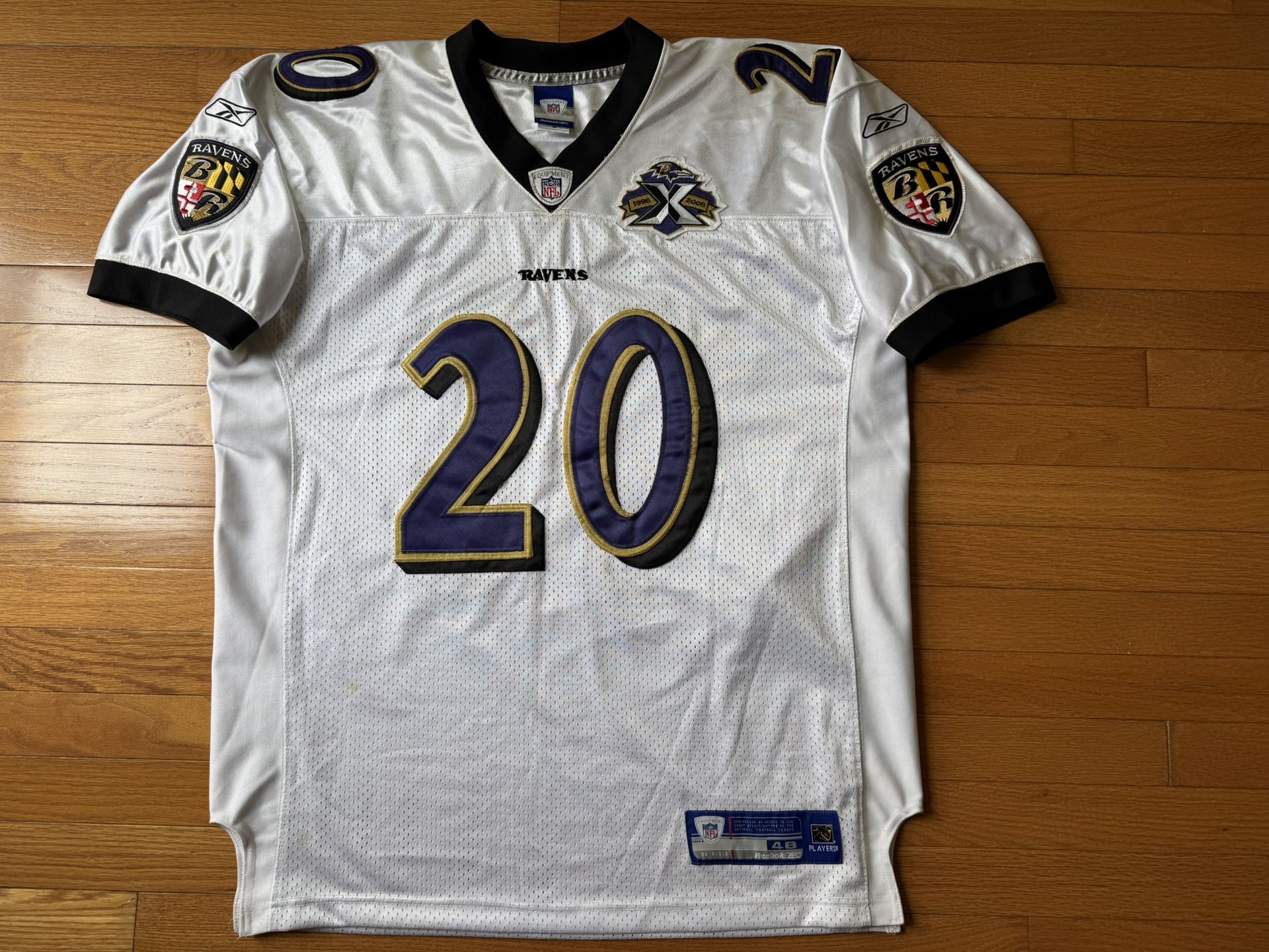 2005 Authentic OnField Ed Reed Baltimore Ravens Black Alternate Jersey Size 46