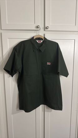 BEN DAVIS SHORT SLEEVE SOLID HALF-ZIP SHIRT