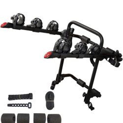KAC Sport T3 Trunk Mounted 3-Bike Carrier Rack – Quick Release Design - Fits Most Sedans, Hatchbacks, Minivans, and SUVs