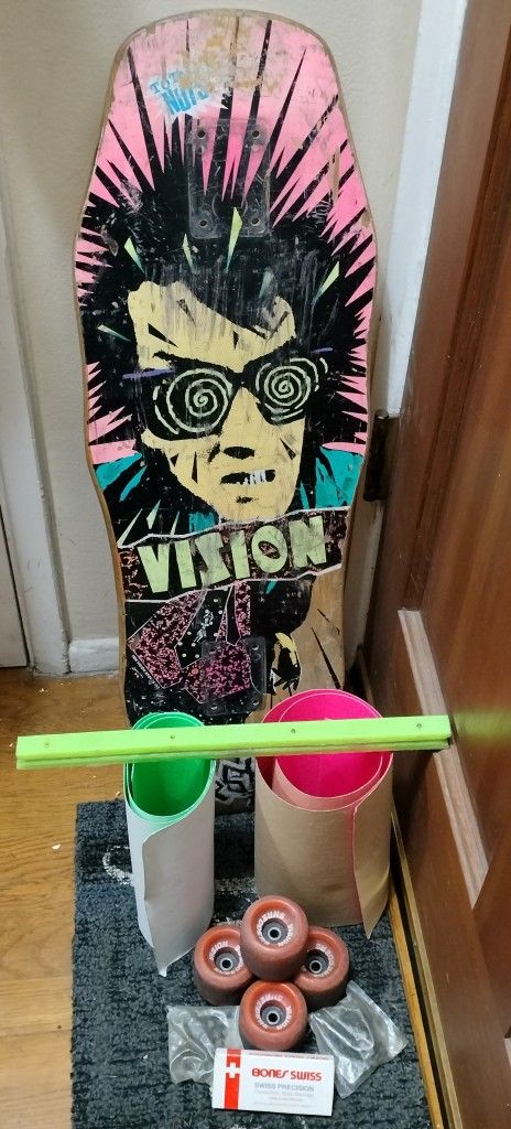 Old Skool Vintage Vision Psycho Stick Skateboard Deck