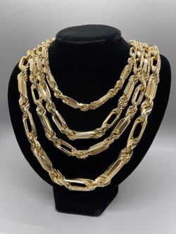 14k Gold Over .925 Silver Milano And Rope Chains!