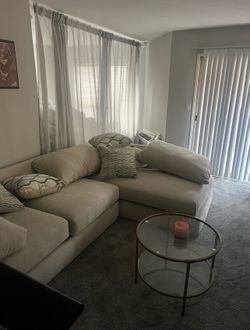 Cream sectional