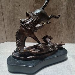 Frederic Remington Bronze Sculpture "The Wicked Pony" 