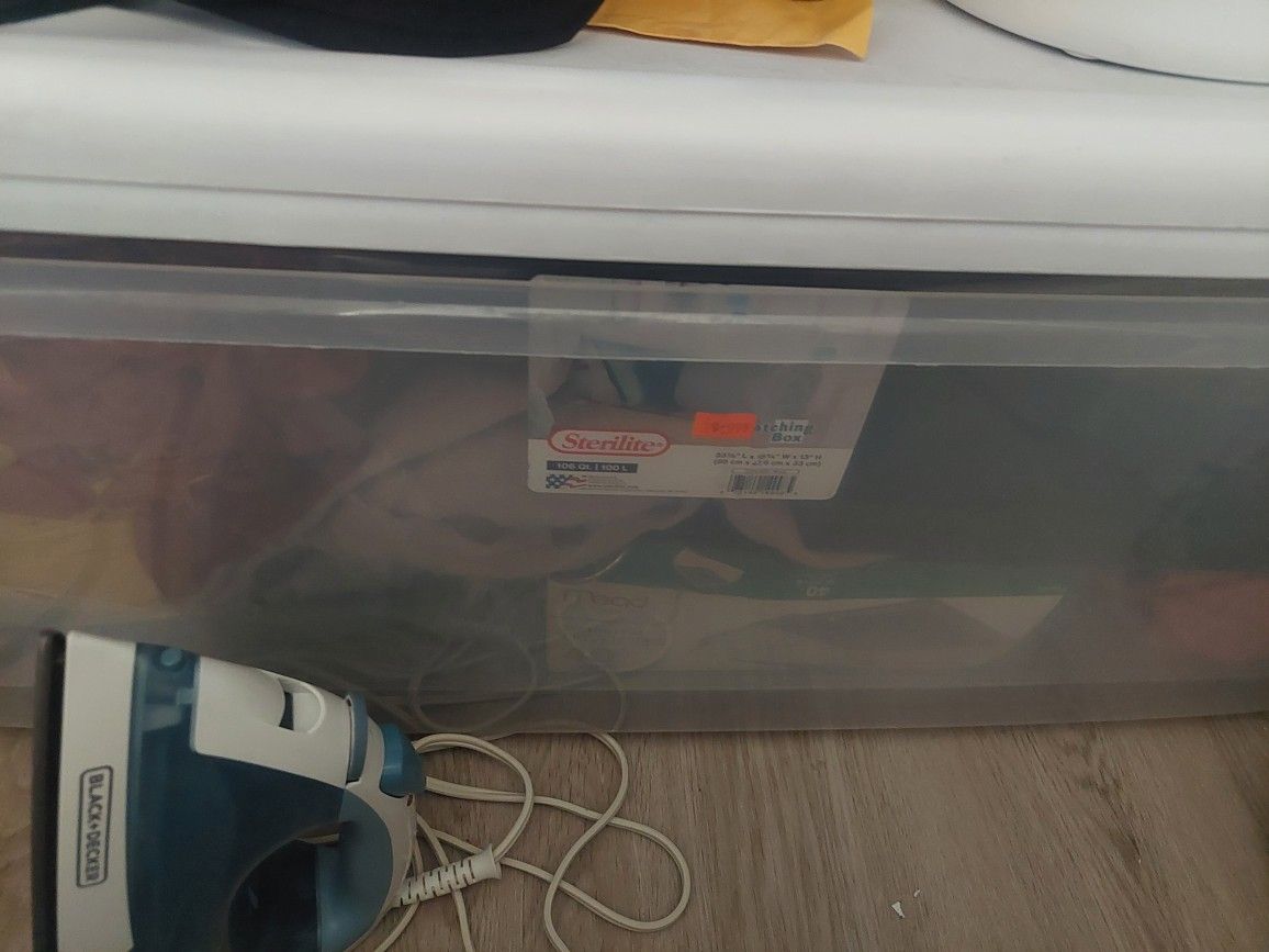Sterilite Clear 100L Storage Box (2x)