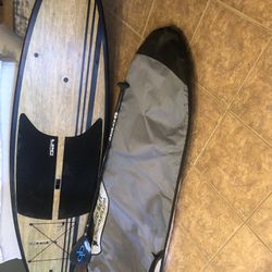 Lakeshore Woody Paddle Board/Quick Blade Carbon Paddle and Bag