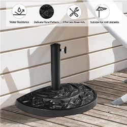 21.5lb Half Round Umbrella Base