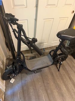Electric Scooter with Seat and Basket