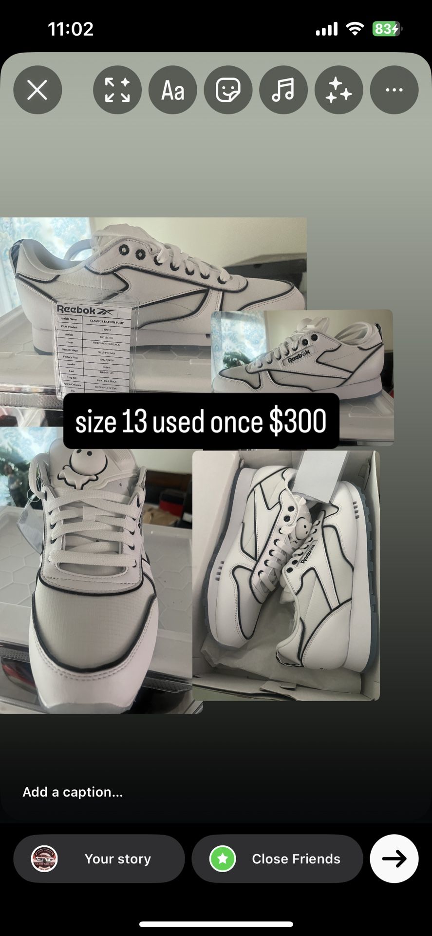 reebok limited addition