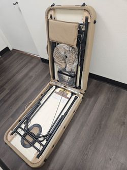 New Portable Massage Table – Aluminum, Adjustable – DR.LOMILOMI HALIA – Tan – $160
