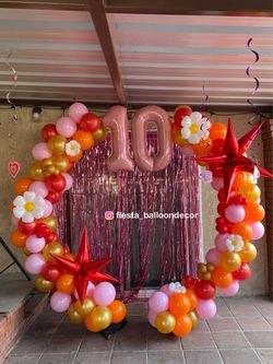 Number 10 Birthday Balloon Arch Decoration