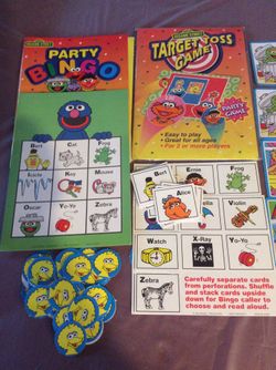 Sesame Street education vintage game bundle three different games. Set of three $25.00 ages 2 and up. For 2 to 8 players.