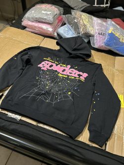Sp5der P*NK V2 Hoodie - Black