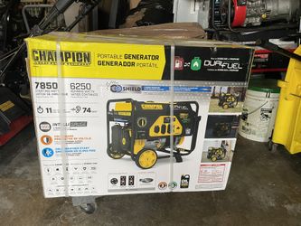 New Sealed Champion Portable Generator 7850 Watts Dual FUEL