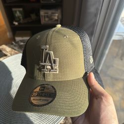 Brand New Fitted Dodgers Hat Olive 