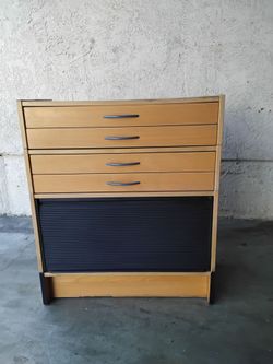 FOUR DRAWERS CHEST WITH SLIDING DOOR