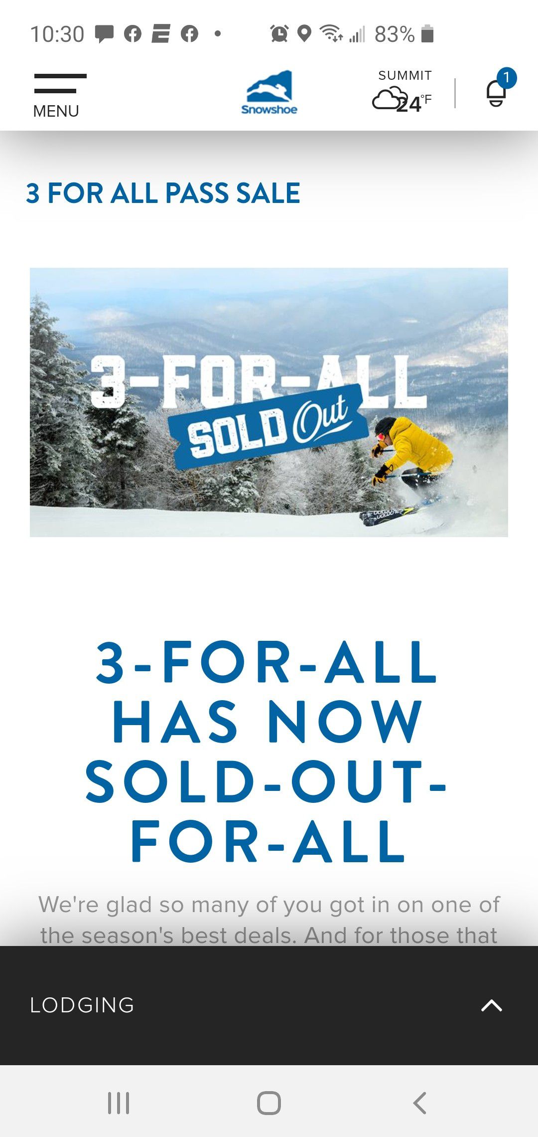 Snowshoe mountain 3 day lift tickets (2)