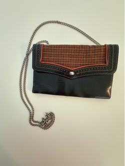 Brighton small thin crossbody wallet with silver chain