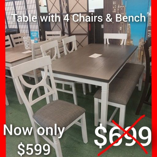 🤩 Beautiful 6pcs Dining Table Set