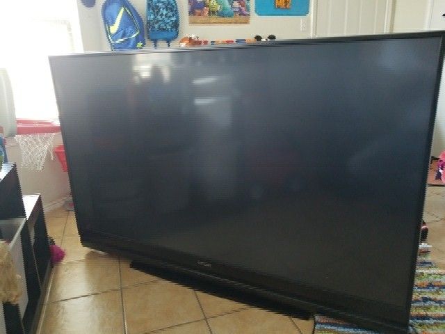 73 inch Mitsubishi TV. 3D, 1080p flat-screen.