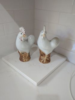 Vintage Rooster and Hen