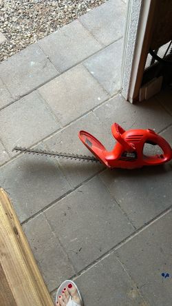 Black & Decker Hedge Trimmer, Portland Electric Chainsaw, and Numax Brad Nailer