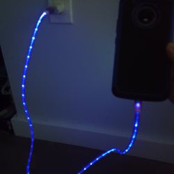 Light-Up Micro USB Charger Cable - Blue